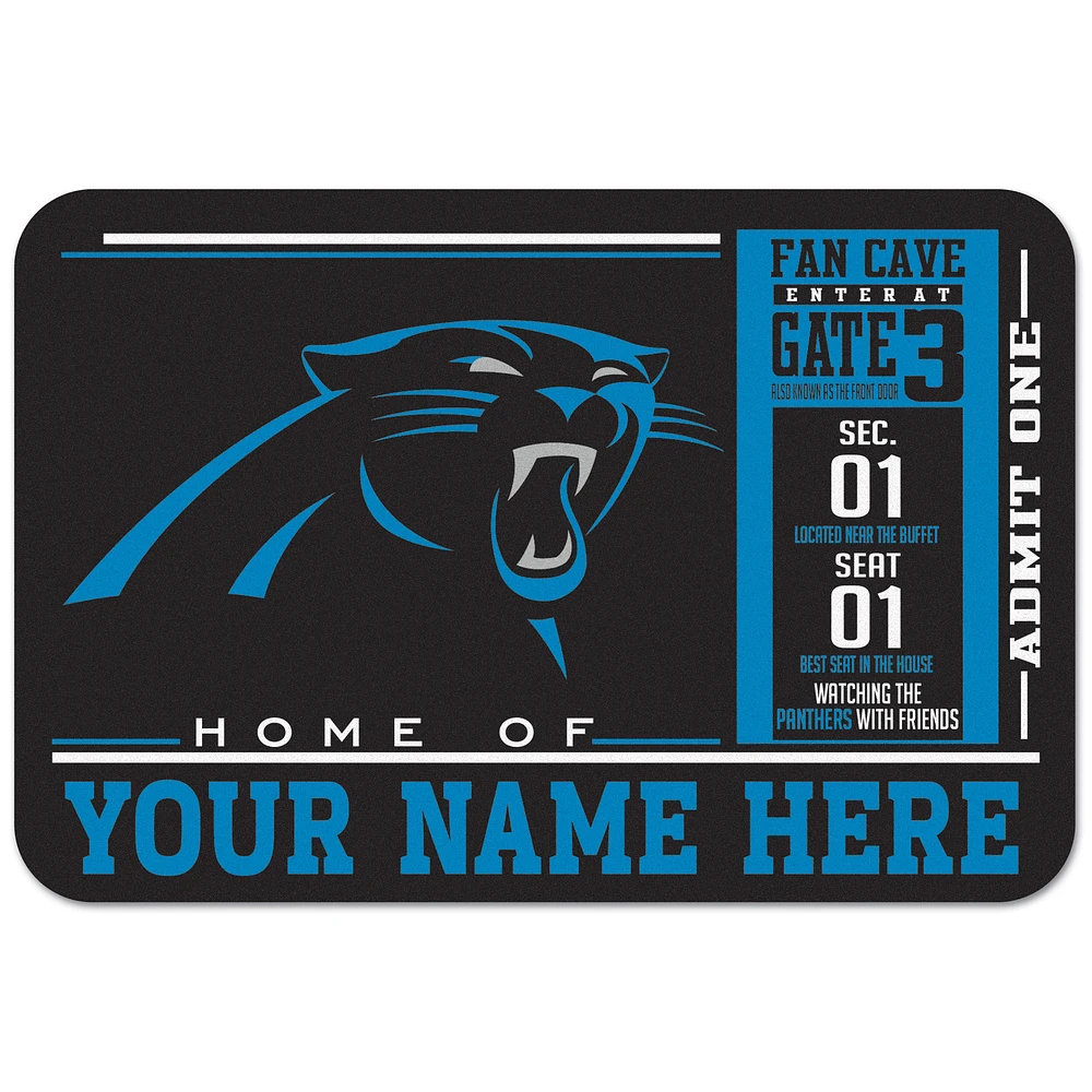WinCraft Carolina Panthers 20'' x 30'' Personalized Floor Mat