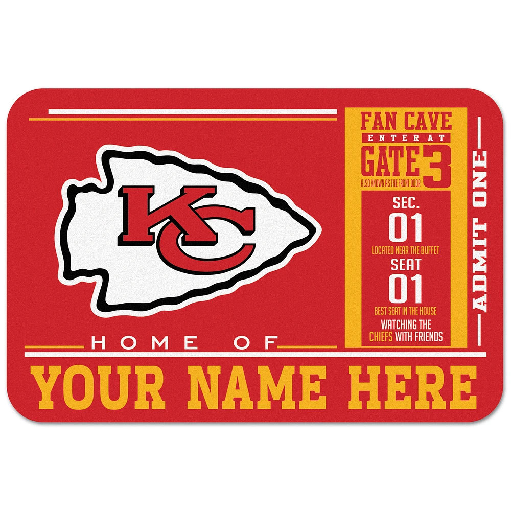 WinCraft Kansas City Chiefs 20'' x 30'' Personalized Floor Mat