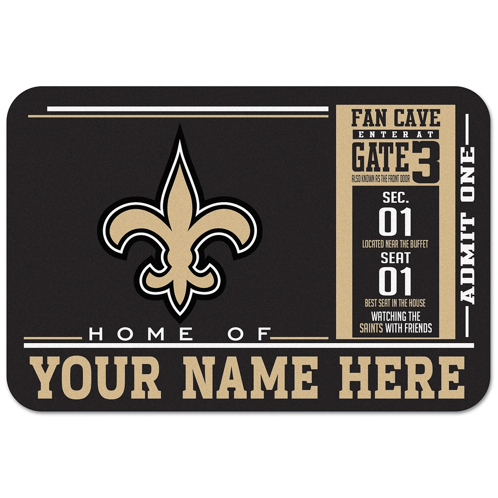 WinCraft New Orleans Saints 20'' x 30'' Personalized Floor Mat