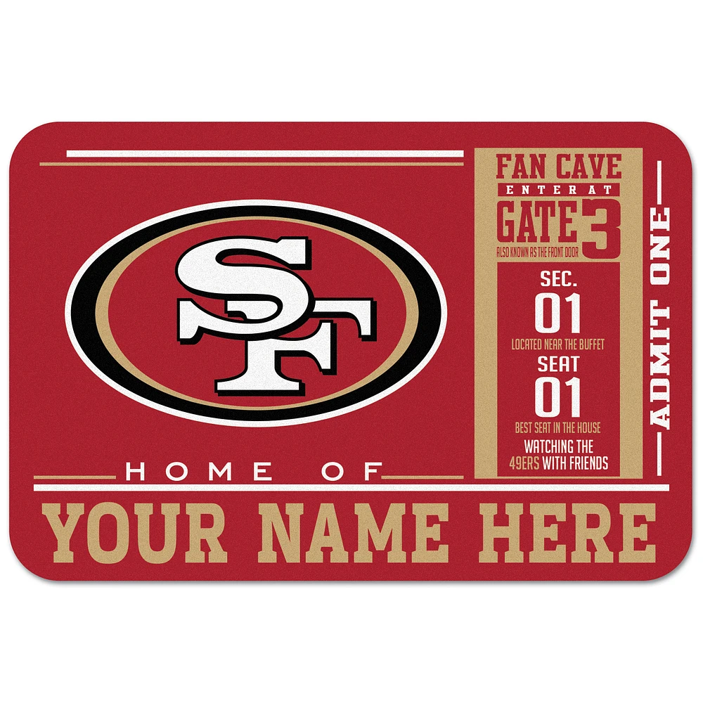 WinCraft San Francisco 49ers 20'' x 30'' Personalized Floor Mat
