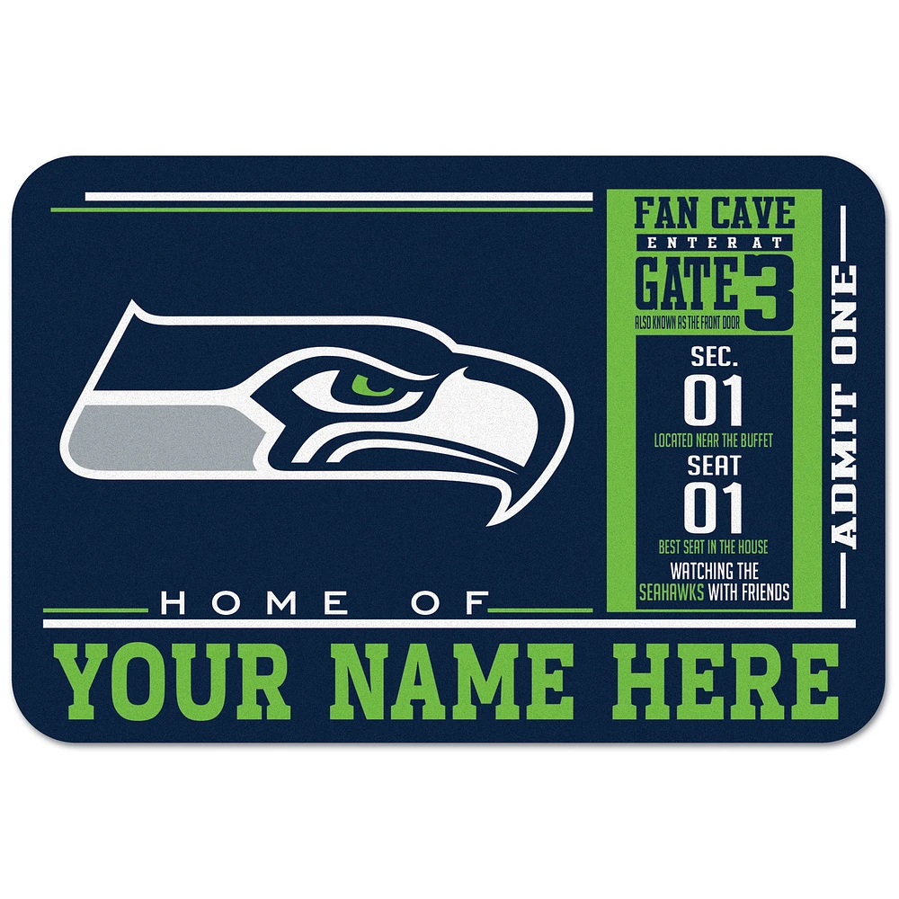 WinCraft Seattle Seahawks 20'' x 30'' Personalized Floor Mat