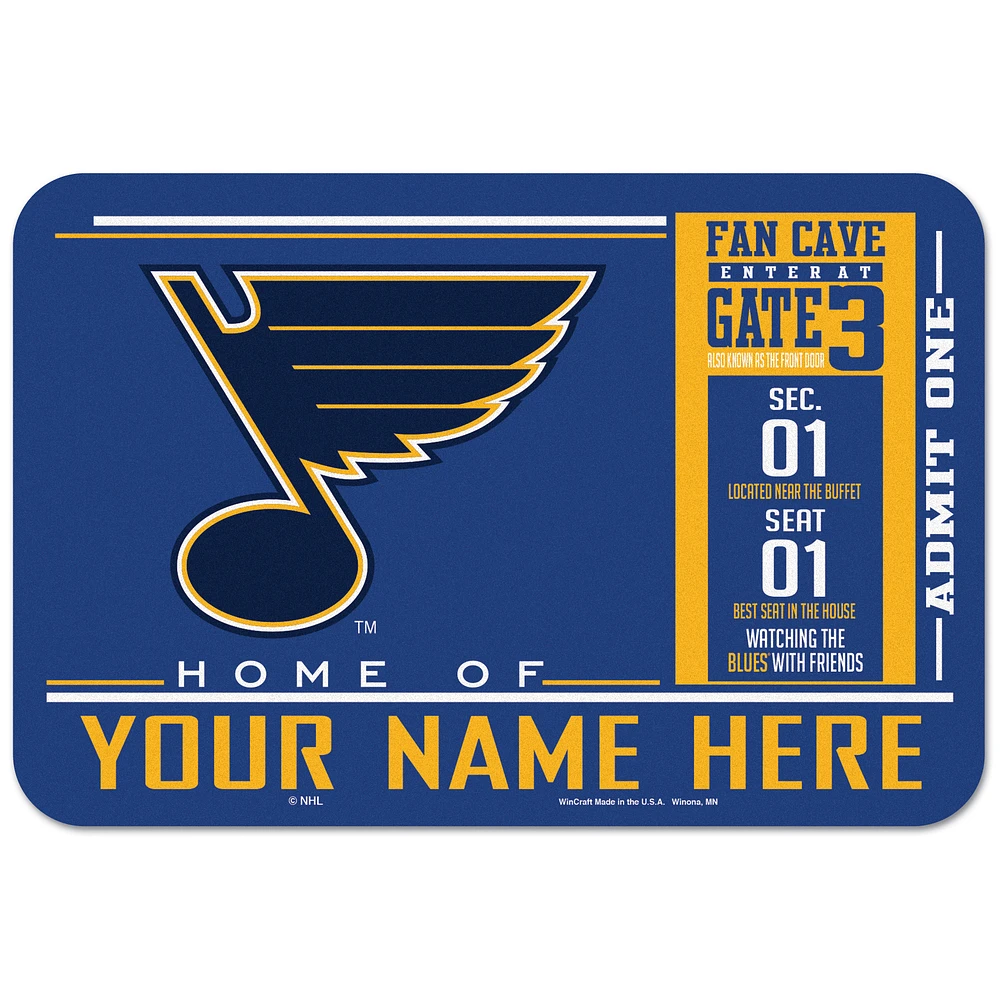 WinCraft St. Louis Blues 20'' x 30'' Personalized Floor Mat