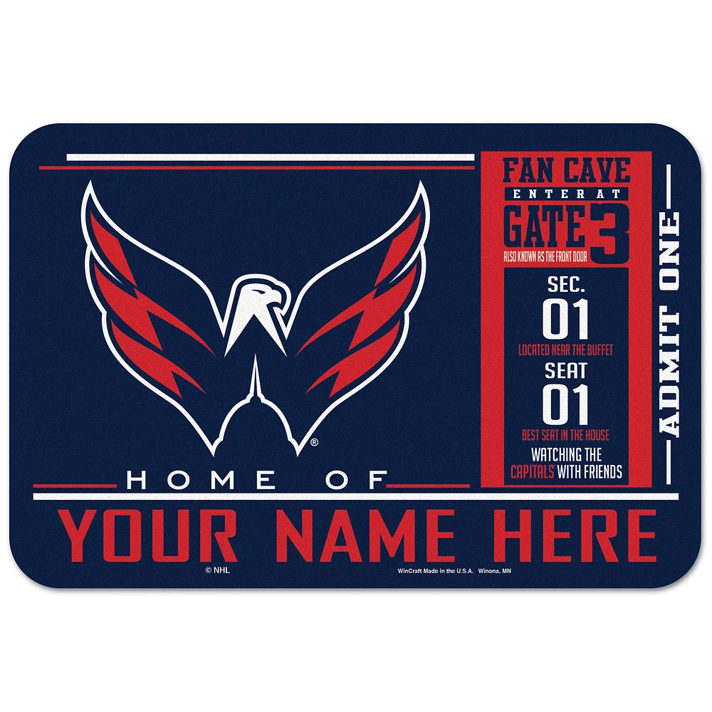 WinCraft Washington Capitals 20'' x 30'' Personalized Floor Mat