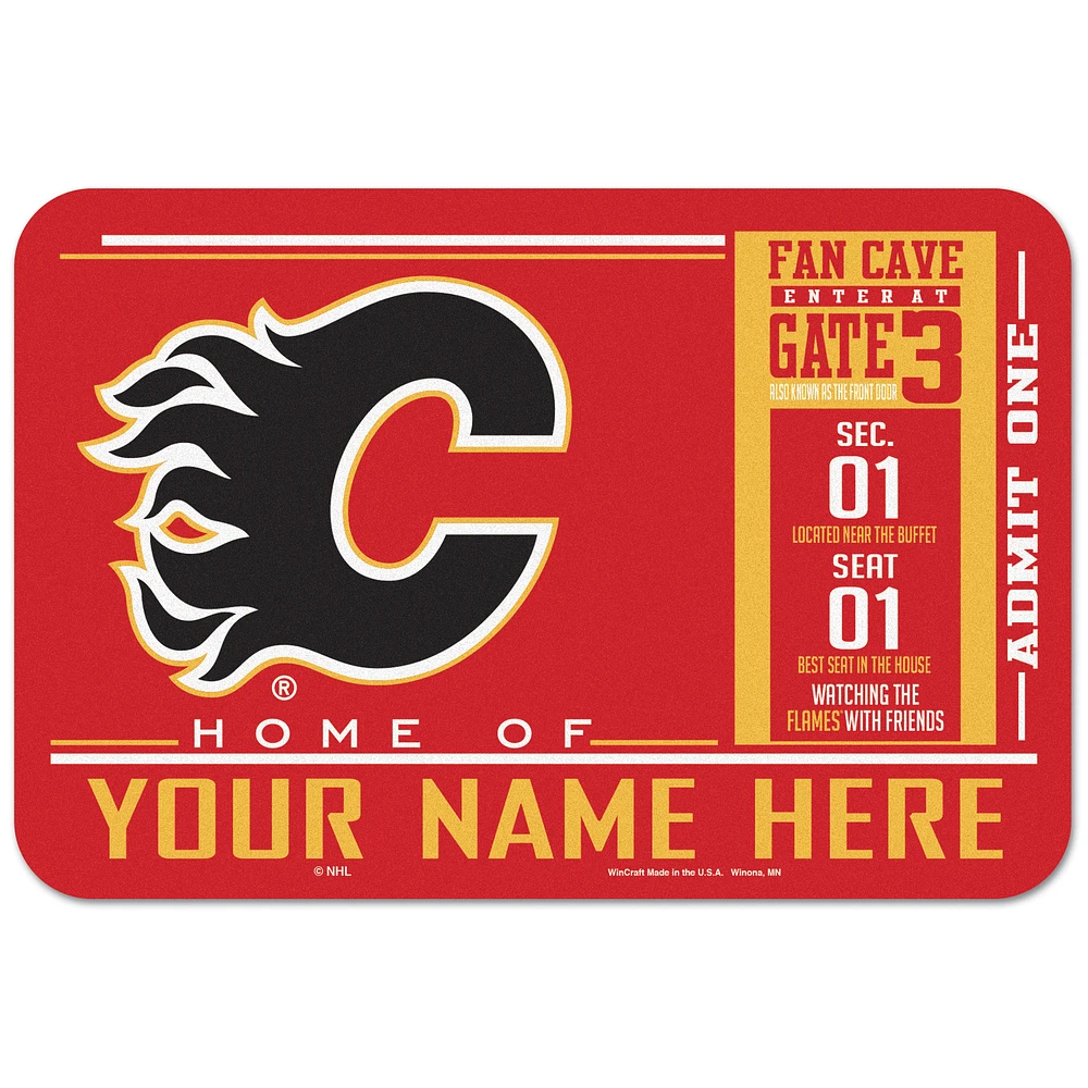 WinCraft Calgary Flames 20'' x 30'' Personalized Floor Mat