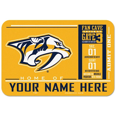 WinCraft Nashville Predators 20'' x 30'' Personalized Floor Mat