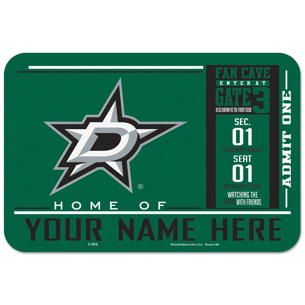 WinCraft Dallas Stars 20'' x 30'' Personalized Floor Mat