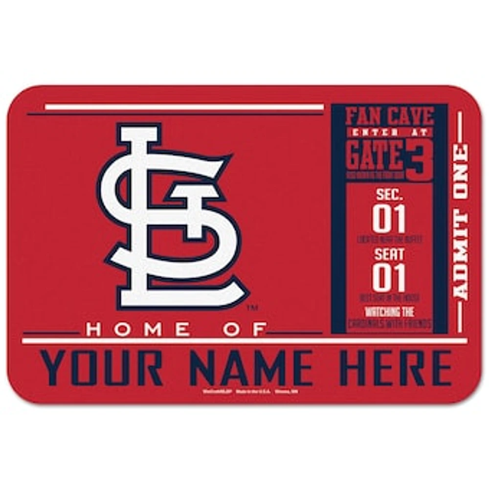 WinCraft St. Louis Cardinals 20'' x 30'' Personalized Floor Mat