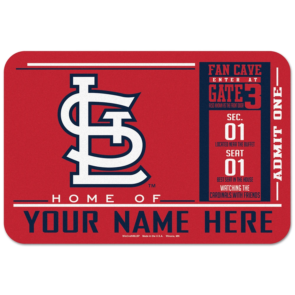 WinCraft St. Louis Cardinals 20'' x 30'' Personalized Floor Mat