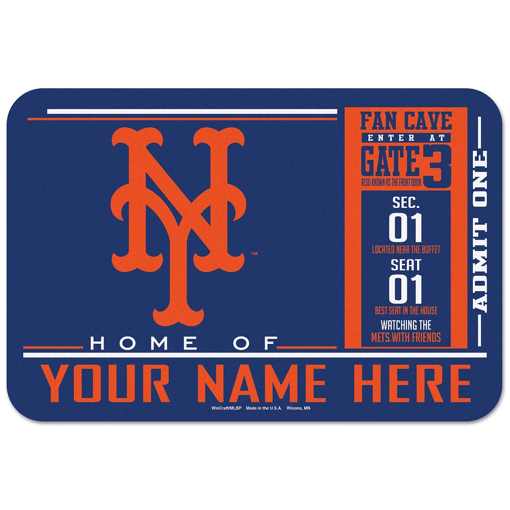 WinCraft New York Mets 20'' x 30'' Personalized Floor Mat