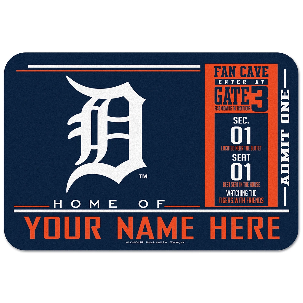 WinCraft Detroit Tigers 20'' x 30'' Personalized Floor Mat