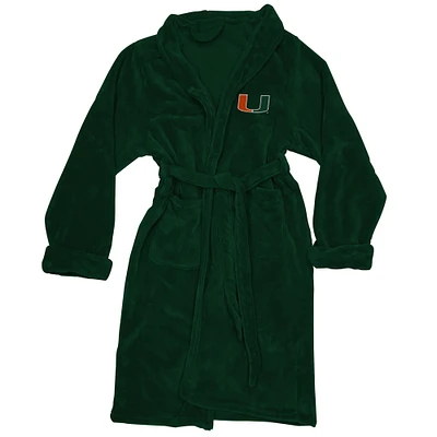 Men's The Northwest Group Green Miami Hurricanes Silk Touch Bath Robe