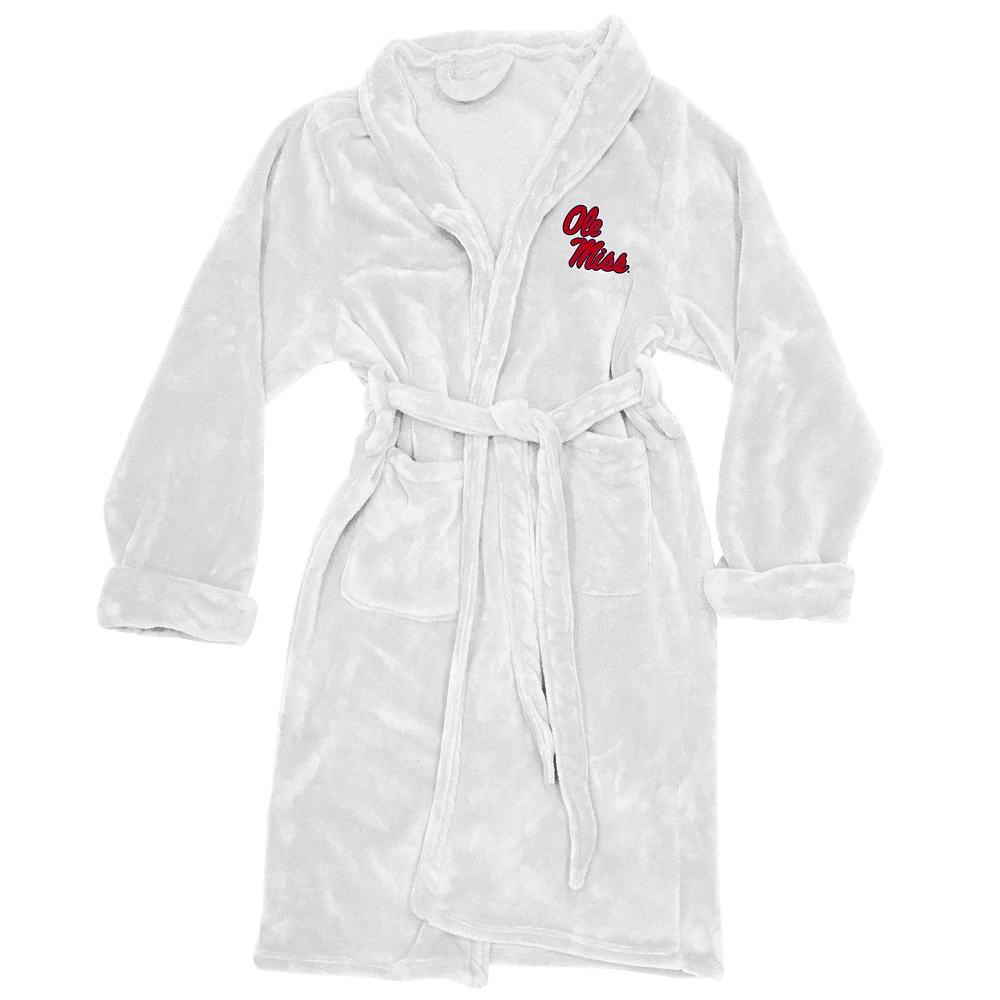 Men's The Northwest Group White Ole Miss Rebels Silk Touch Bath Robe
