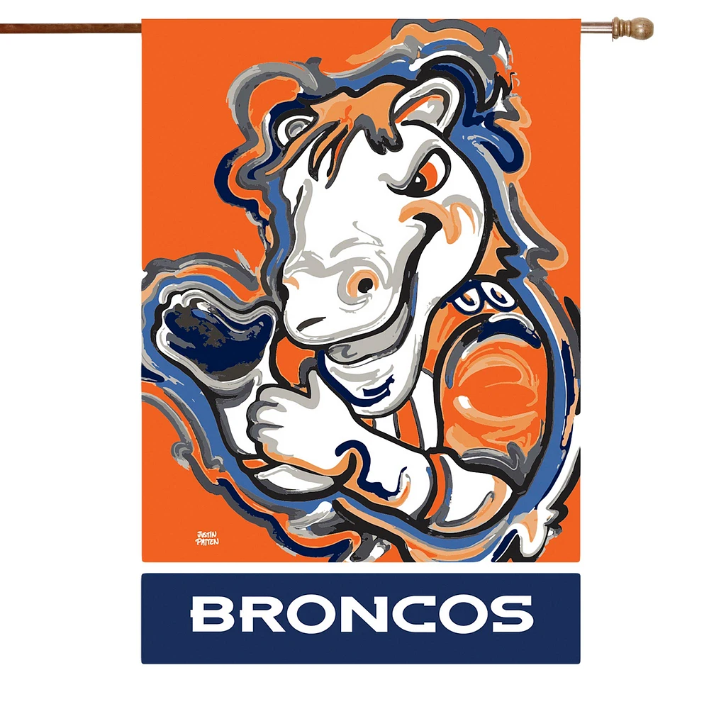 Denver Broncos 29'' x 43'' Double-Sided Justin Patten House Flag