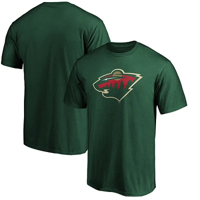 Men's Fanatics Green Minnesota Wild Team Primary Logo T-Shirt