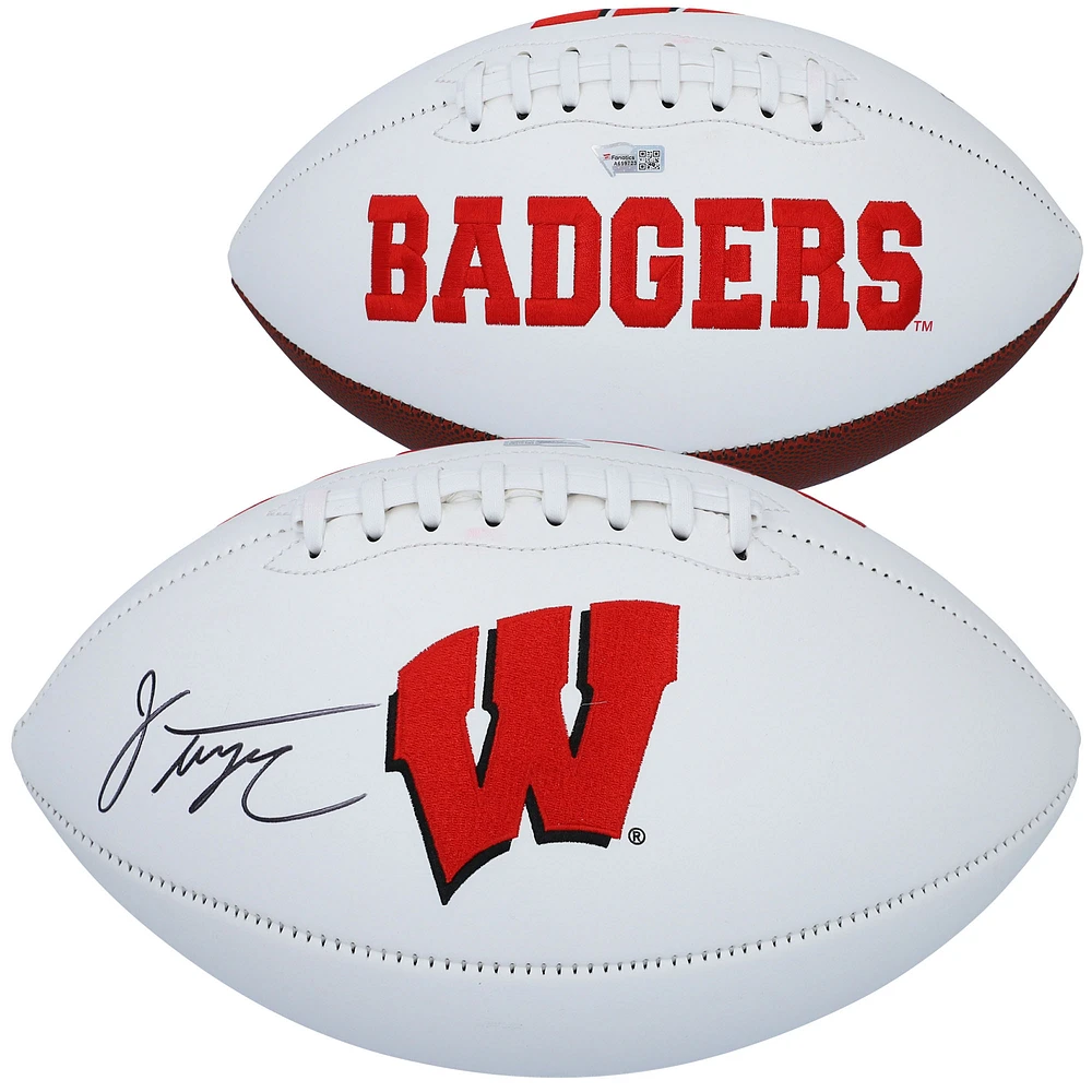 Jonathan Taylor Wisconsin Badgers Autographed White Panel Football