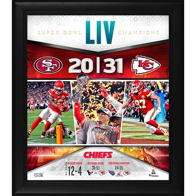 Kansas City Chiefs Framed 15" x 17" Super Bowl LIV Champions Team Collage