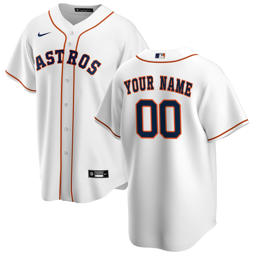 Men's Nike White Houston Astros Home Replica Custom Jersey