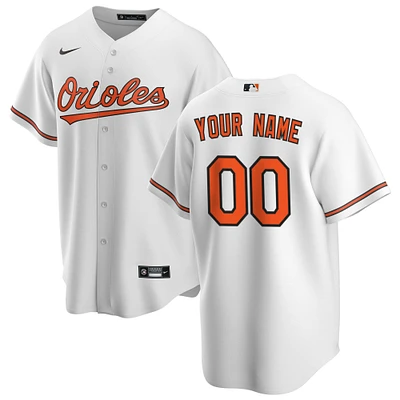 Men's Nike White Baltimore Orioles Home Replica Custom Jersey