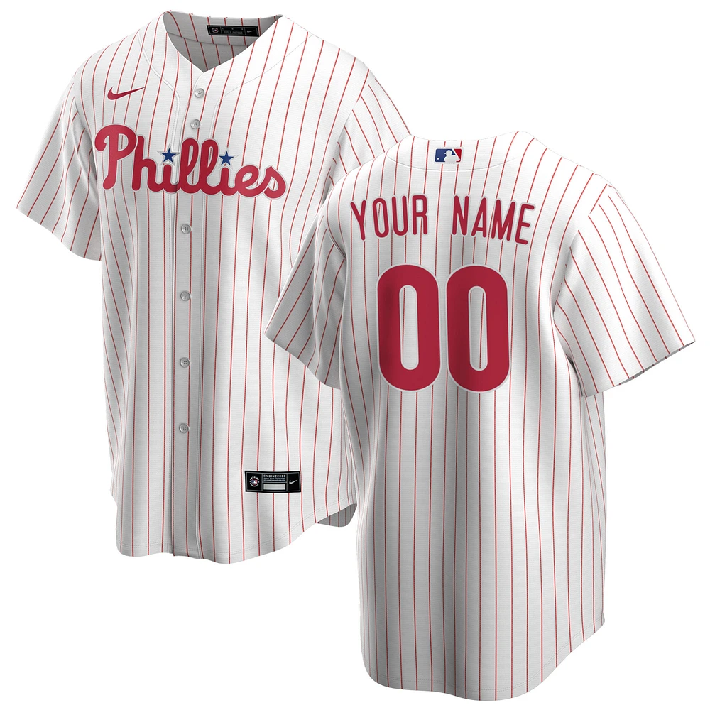 Men's Nike White Philadelphia Phillies Home Replica Custom Jersey