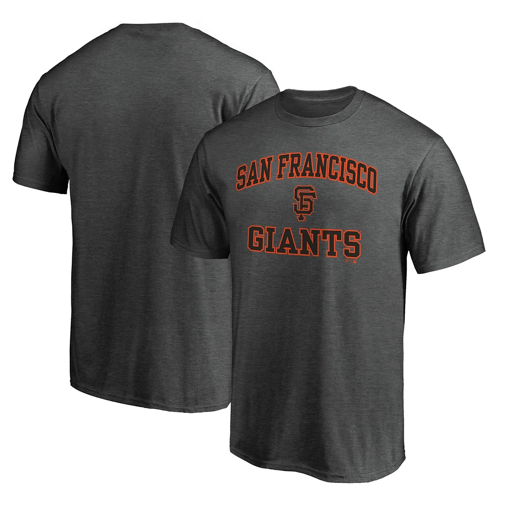 Men's Fanatics Heather Charcoal San Francisco Giants Heart & Soul T-Shirt
