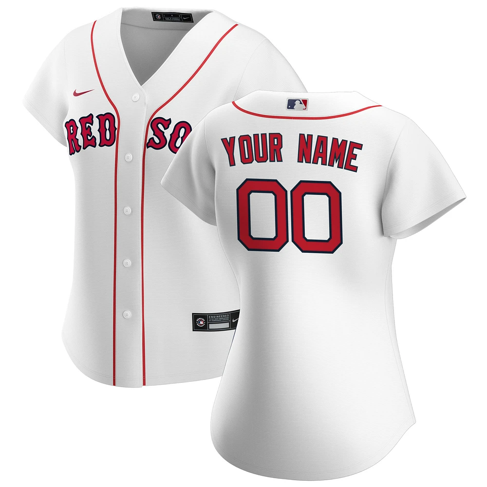 Women's Nike White Boston Red Sox Home Replica Custom Jersey