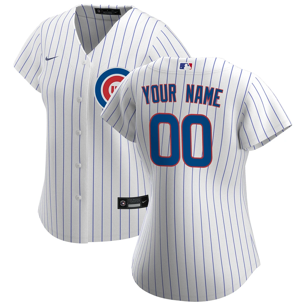 Women's Nike White Chicago Cubs Home Replica Custom Jersey