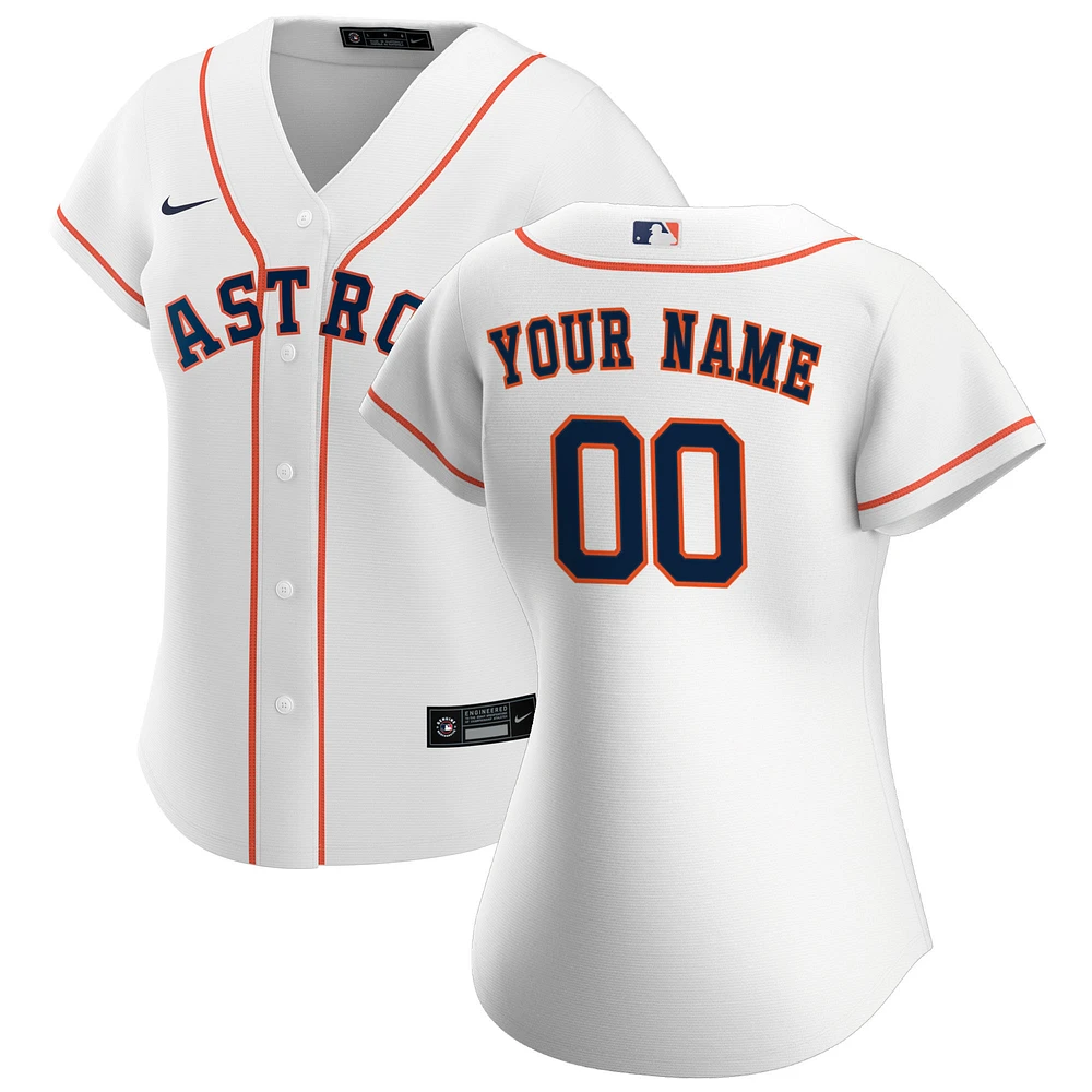 Women's Nike White Houston Astros Home Replica Custom Jersey