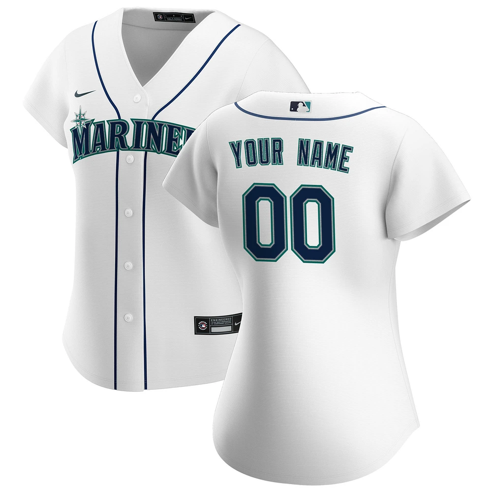 Women's Nike White Seattle Mariners Home Replica Custom Jersey