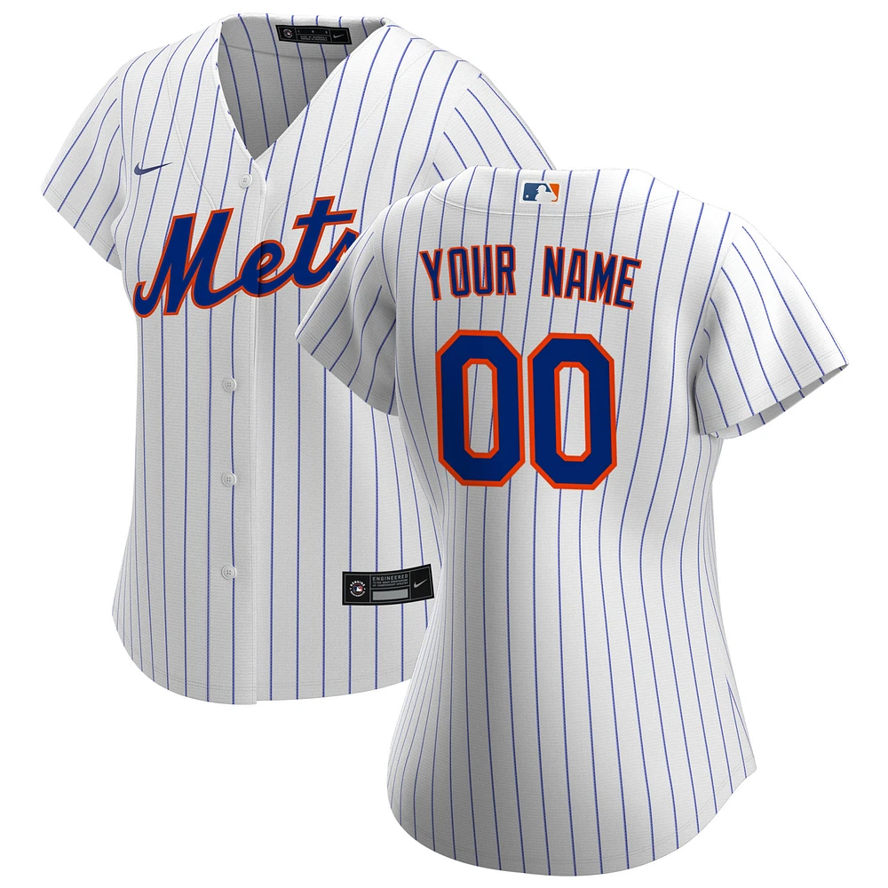 Women's Nike White New York Mets Home Replica Custom Jersey