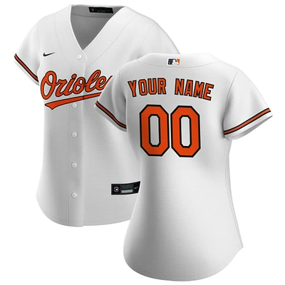 Women's Nike White Baltimore Orioles Home Replica Custom Jersey