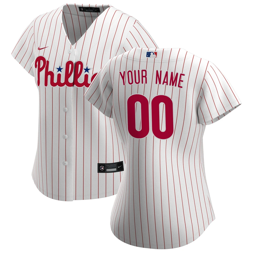Women's Nike White Philadelphia Phillies Home Replica Custom Jersey