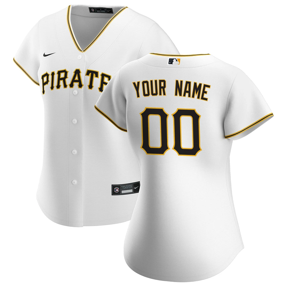 Women's Nike White Pittsburgh Pirates Home Replica Custom Jersey