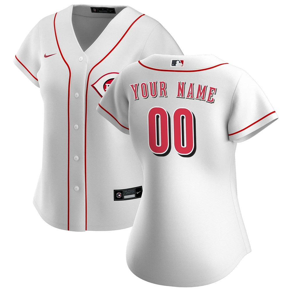 Women's Nike White Cincinnati Reds Home Replica Custom Jersey
