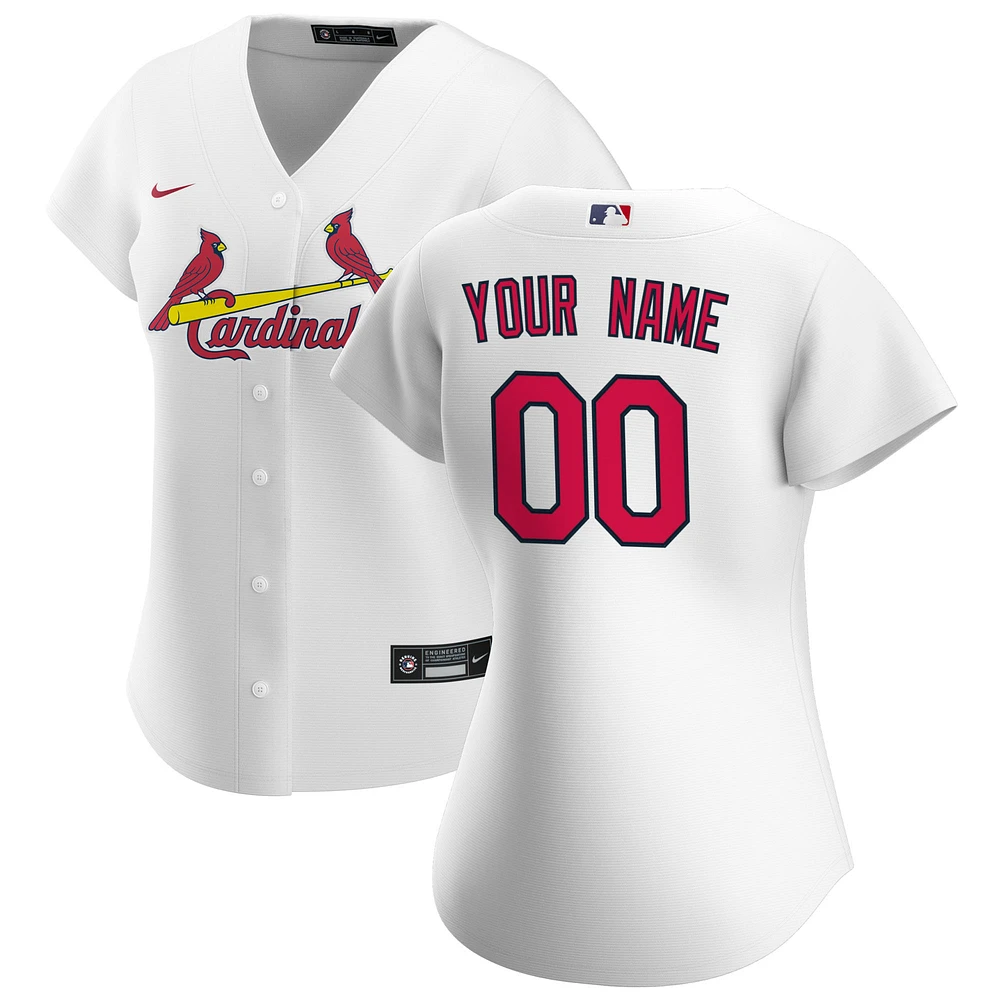 Women's Nike White St. Louis Cardinals Home Replica Custom Jersey