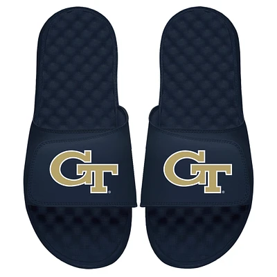 Youth ISlide Navy Georgia Tech Yellow Jackets Primary Logo Slide Sandals