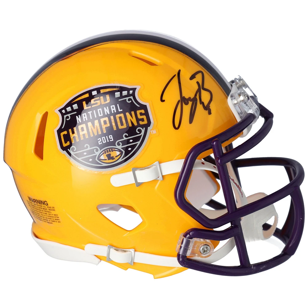 Joe Burrow LSU Tigers Autographed College Football Playoff 2019 National Champions Riddell Speed Mini Helmet