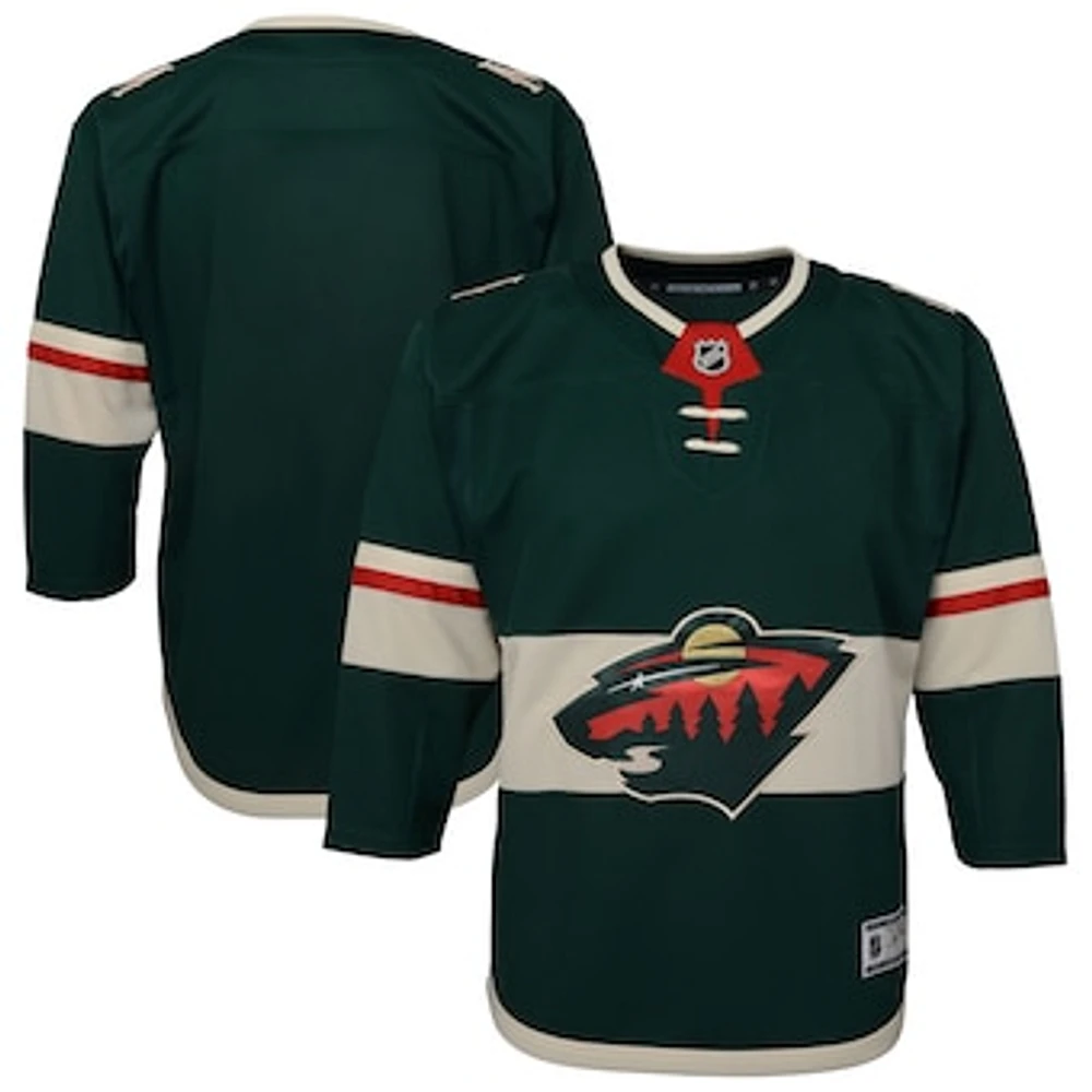 Youth Green Minnesota Wild Home Premier Blank Jersey