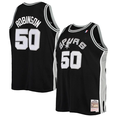 Men's Mitchell & Ness David Robinson Black San Antonio Spurs 1998/99 Big Tall Hardwood Classics Swingman Jersey