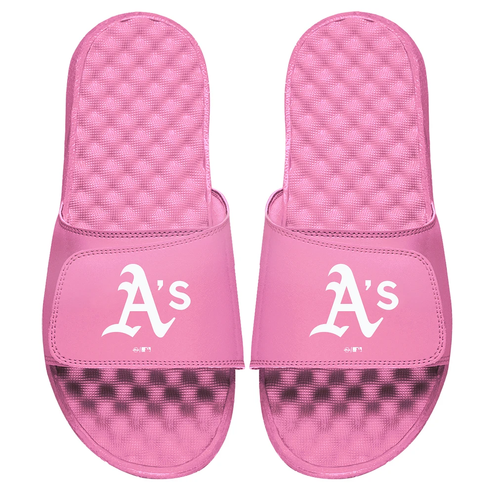 Women's ISlide Pink Athletics Primary Logo Slide Sandals