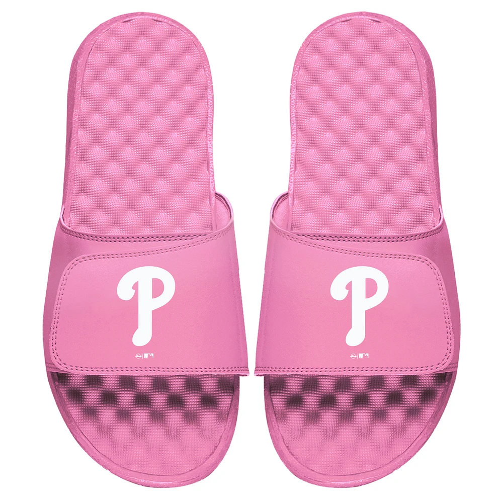 Women's ISlide Pink Philadelphia Phillies Primary Logo Slide Sandals