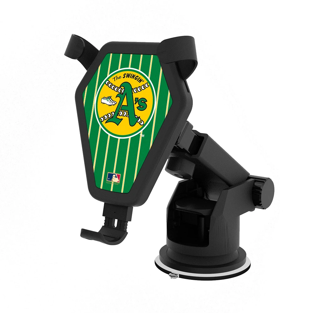 Athletics Cooperstown Pinstripe Wireless Car Charger