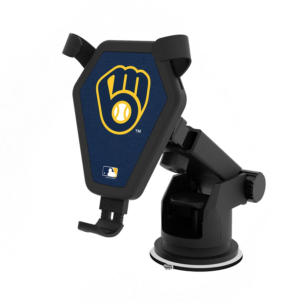 Milwaukee Brewers Solid Design Wireless Car Charger