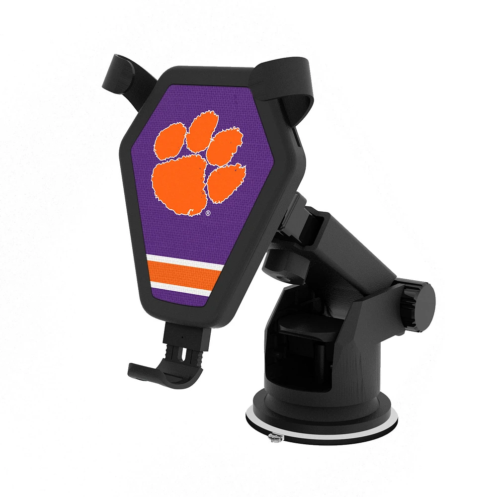 Clemson Tigers Stripe Design Wireless Car Charger