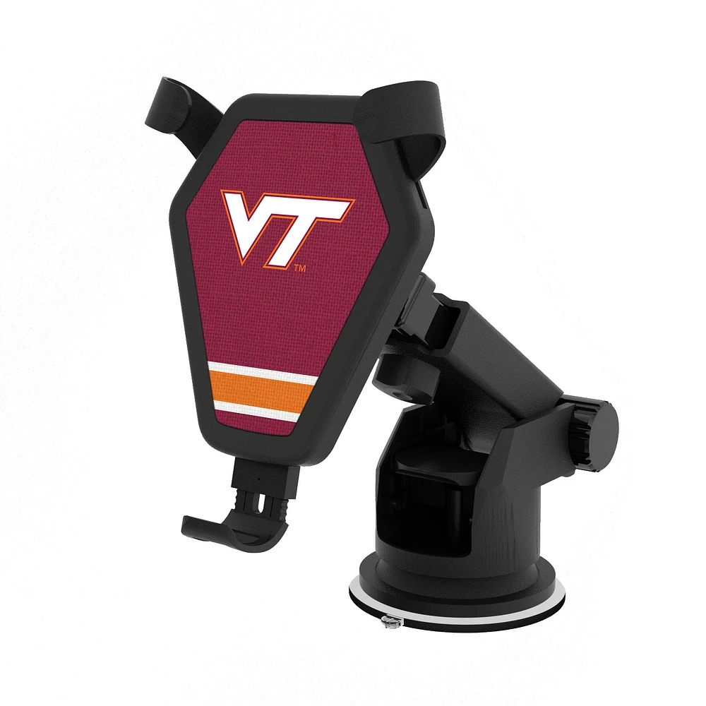 Virginia Tech Hokies Stripe Design Wireless Car Charger
