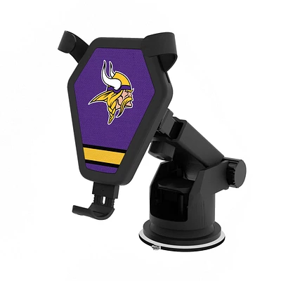 Minnesota Vikings Stripe Design Wireless Car Charger