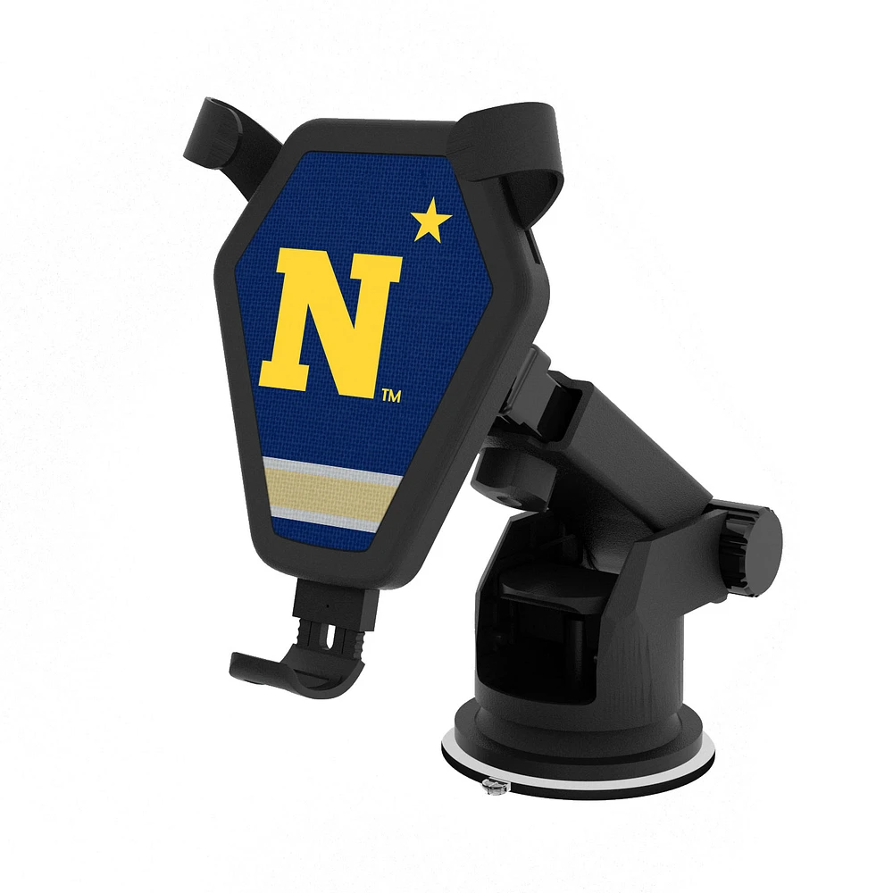 Navy Midshipmen Stripe Design Wireless Car Charger
