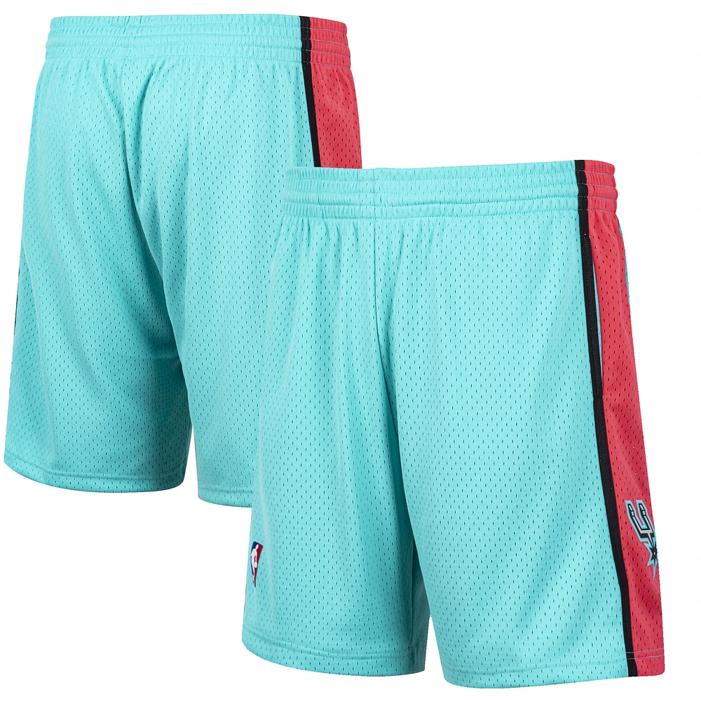 Men's Mitchell & Ness Blue San Antonio Spurs Hardwood Classic Reload Swingman Shorts