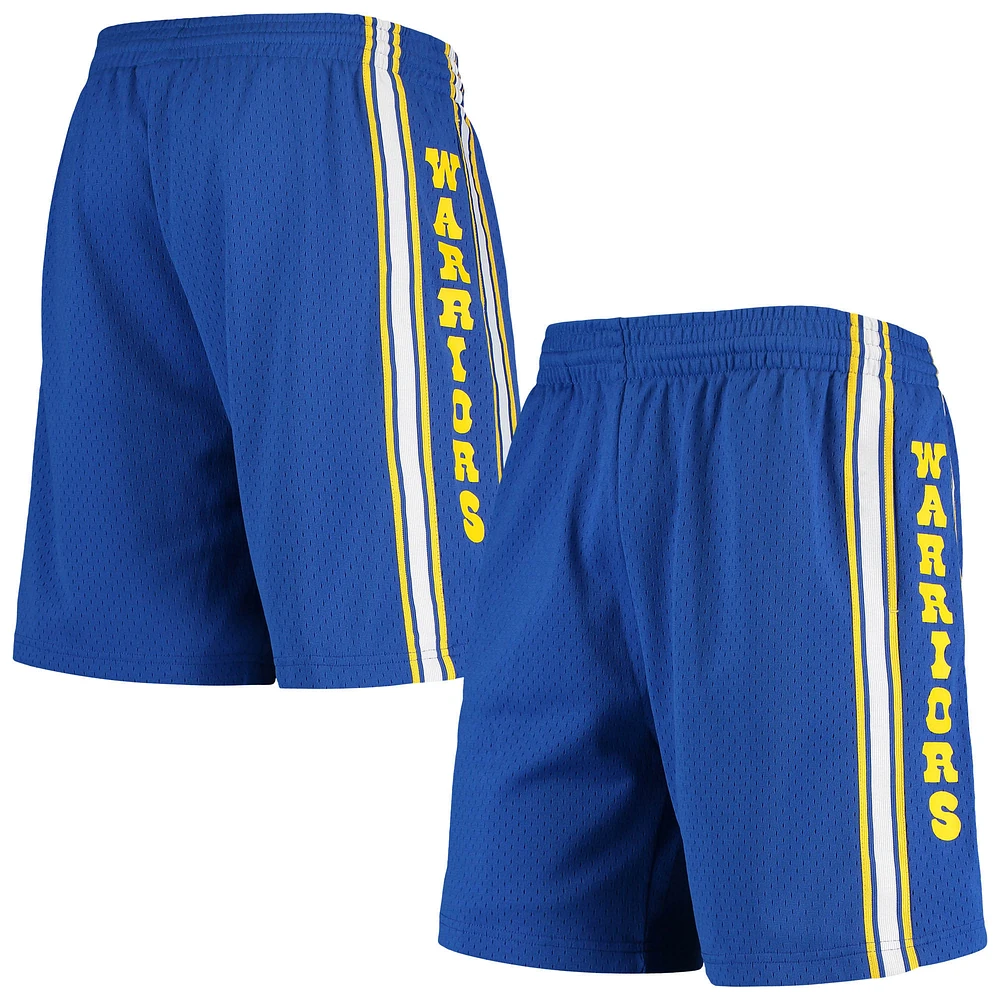 Men's Mitchell & Ness Royal Golden State Warriors Hardwood Classics Primary Logo Swingman Shorts