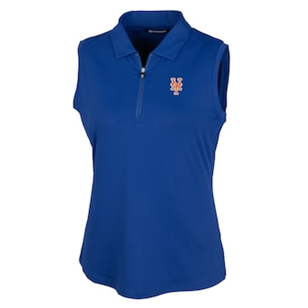 Women's Cutter & Buck Royal New York Mets Forge Sleeveless Polo