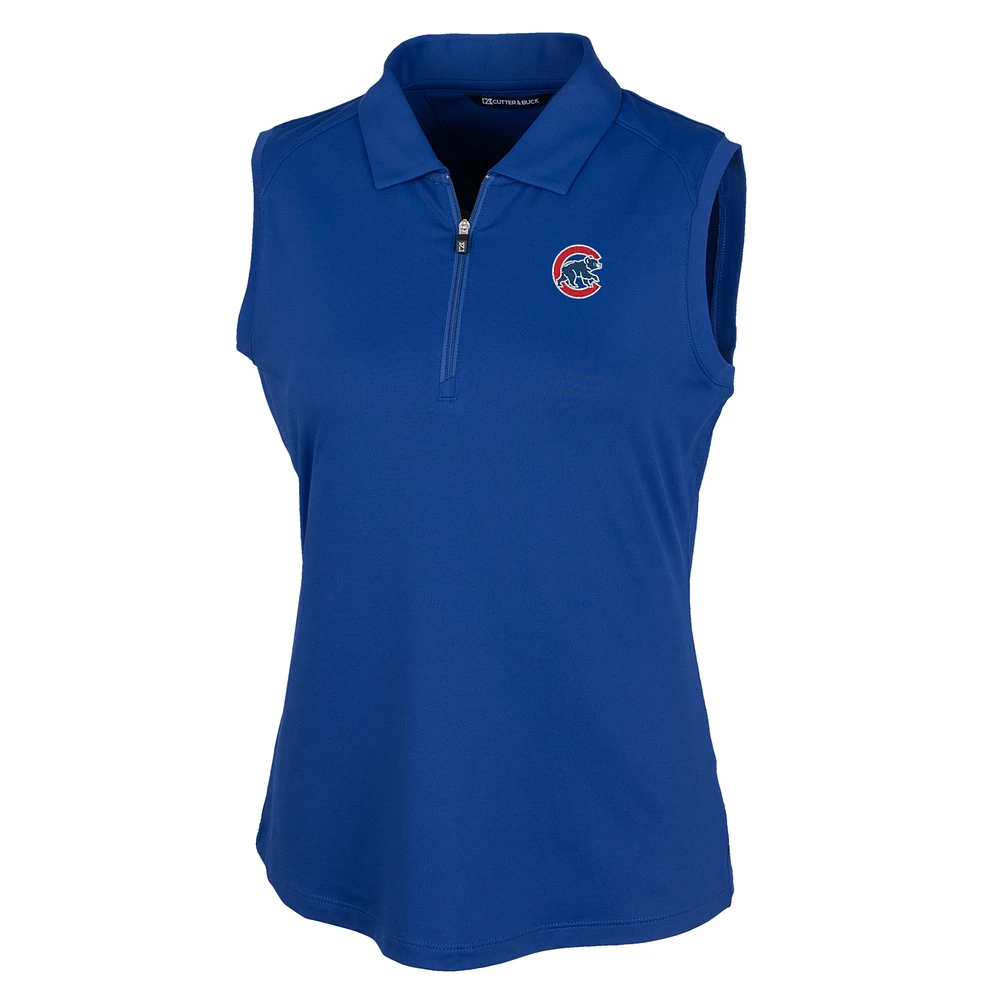 Women's Cutter & Buck Royal Chicago Cubs Forge Sleeveless Polo